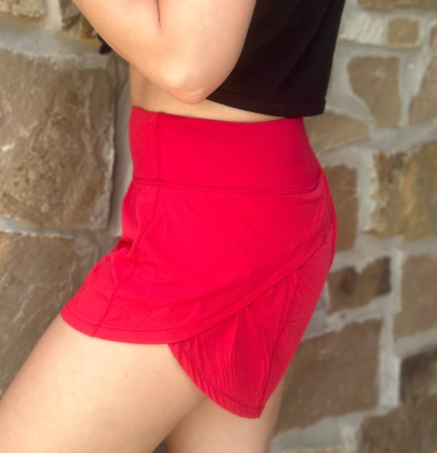 Red Track Short