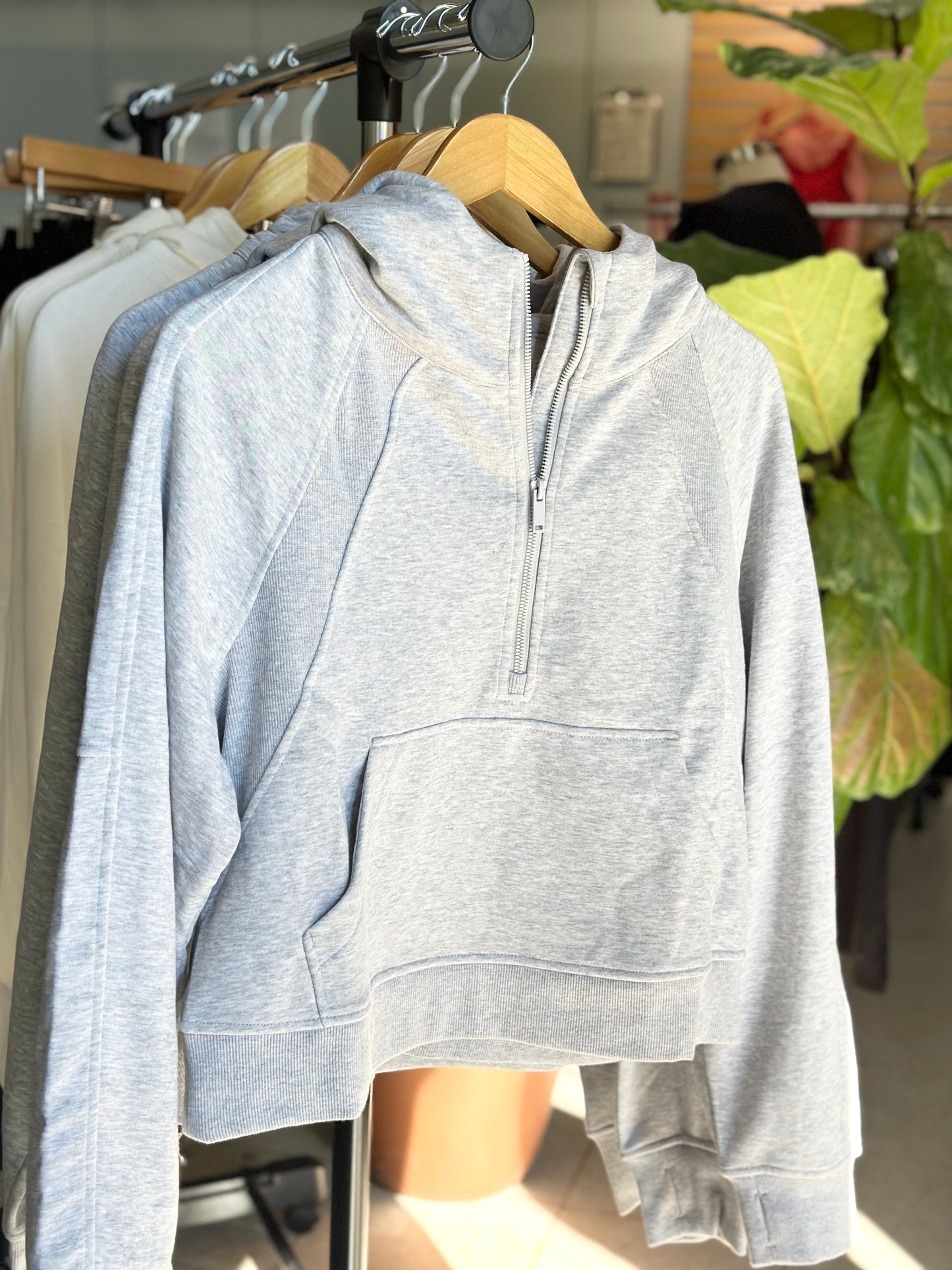 Full zip cropped hoodie