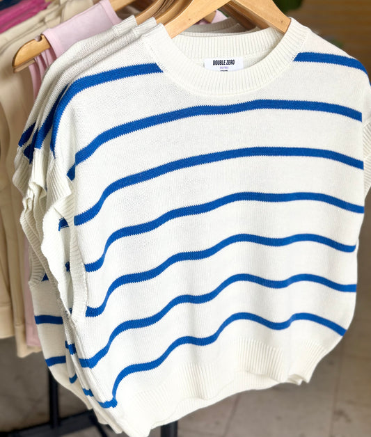 Blue Summer stripe pullover