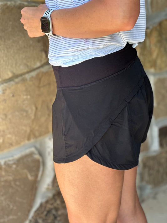 Black Track Shorts