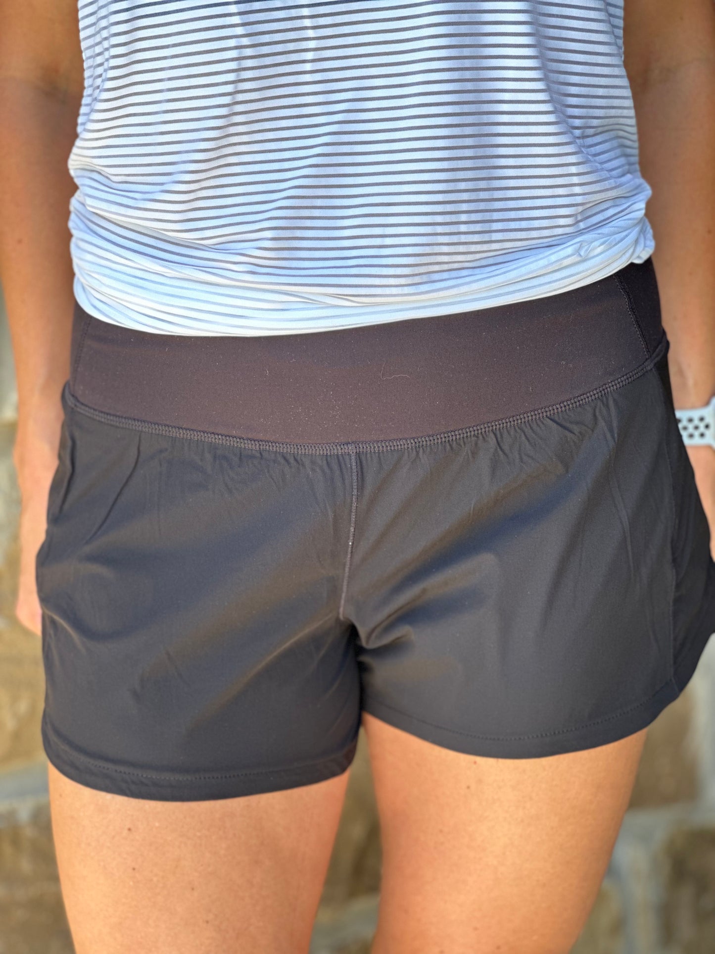 Black Track Shorts