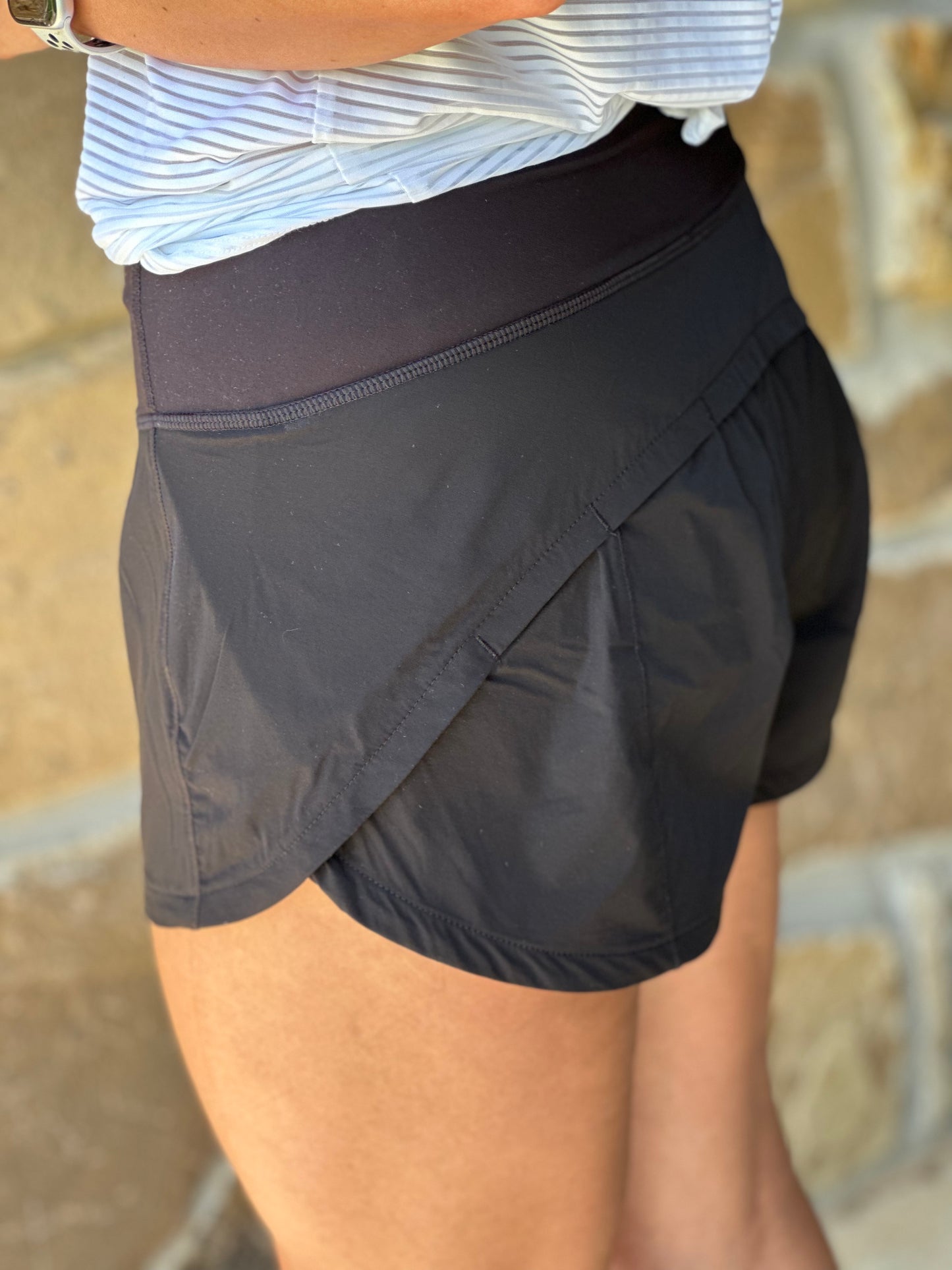 Black Track Shorts